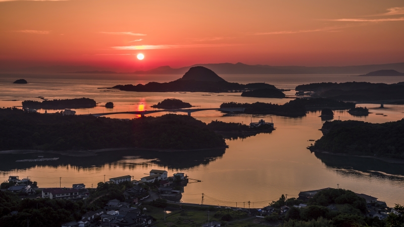 高舞登山の夕景